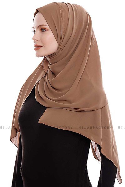 Yara - Brun Praktisk One Piece Crepe Hijab