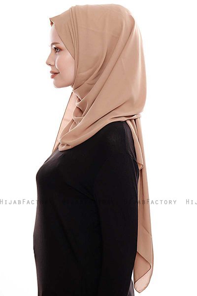 Yara - Camel Praktisk One Piece Crepe Hijab