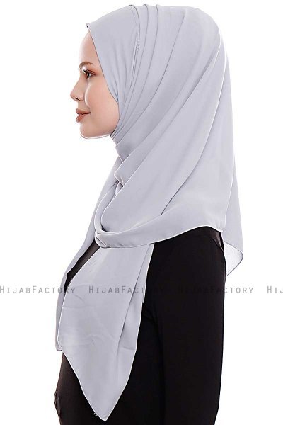 Yara - Lysegrå Praktisk One Piece Crepe Hijab