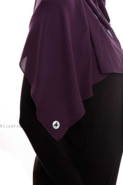 Yara - Mørk Lilla Praktisk One Piece Crepe Hijab