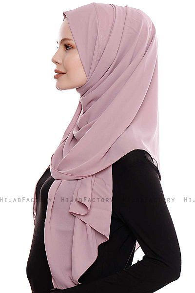 Yara - Mørk Rosa Praktisk One Piece Crepe Hijab