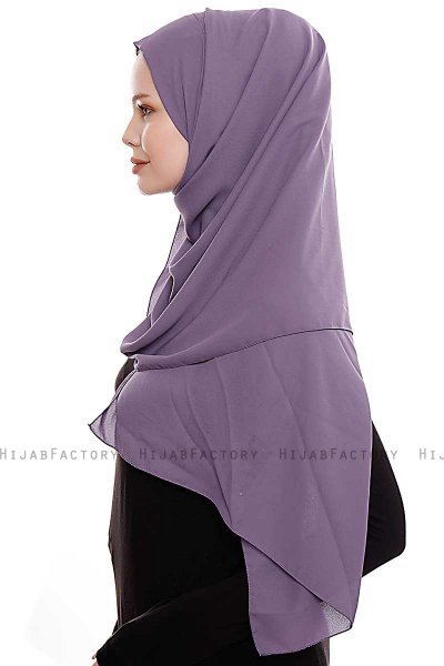 Yara - Plomme Praktisk One Piece Crepe Hijab