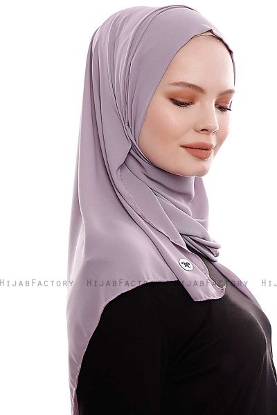 Yara - Steingrå Praktisk One Piece Crepe Hijab