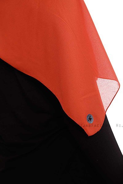 Yara - Mursteinsrød Praktisk One Piece Crepe Hijab