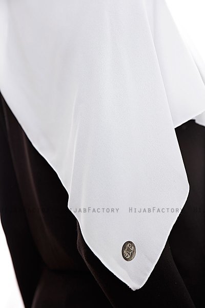 Yara - Hvit Praktisk One Piece Crepe Hijab