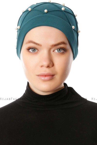 Yaren - Mørk Grønn Crepe Chiffon Turban - Sehr-i Sal