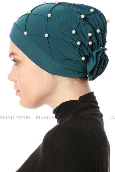 Yaren - Mørk Grønn Crepe Chiffon Turban - Sehr-i Sal