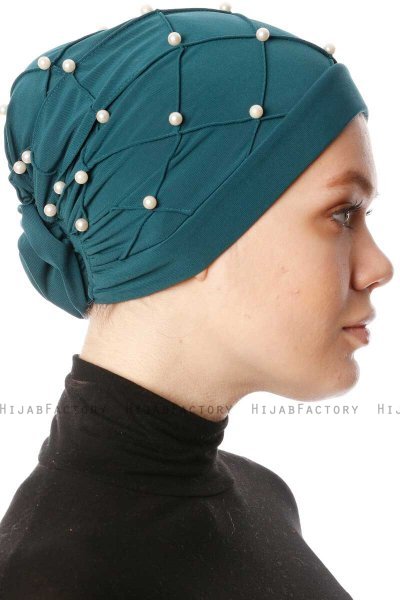 Yaren - Mørk Grønn Crepe Chiffon Turban - Sehr-i Sal