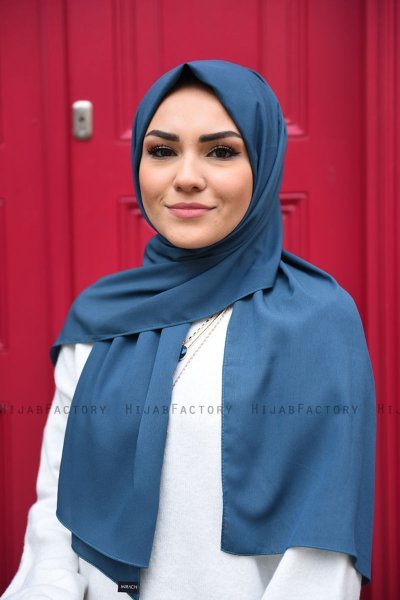 Zahra - Petrol Grønn Crepe Hijab - Mirach