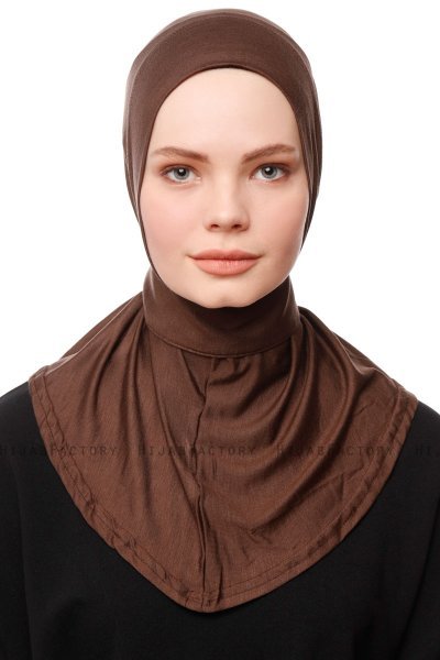 Zeliha - Brun Praktisk Viskos Hijab