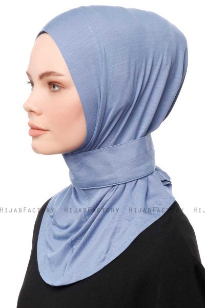Zeliha - Indigo Praktisk Viskos Hijab