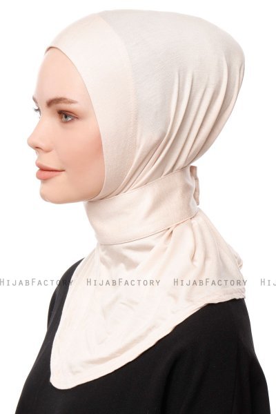 Zeliha - Lys Beige Praktisk Viskos Hijab