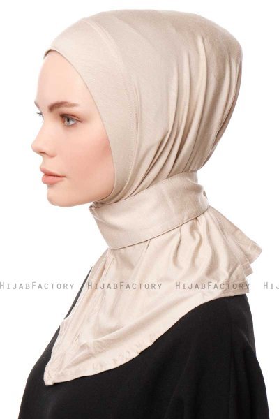 Zeliha - Lys Taupe Praktisk Viskos Hijab