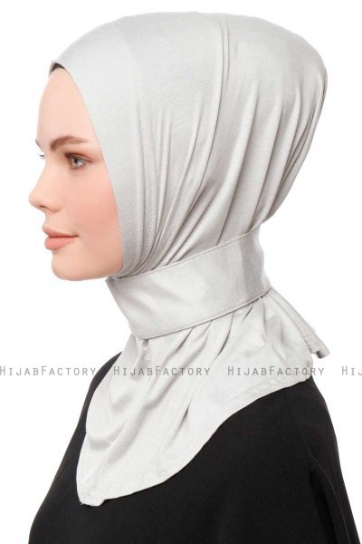 Zeliha - Lysegrå Praktisk Viskos Hijab