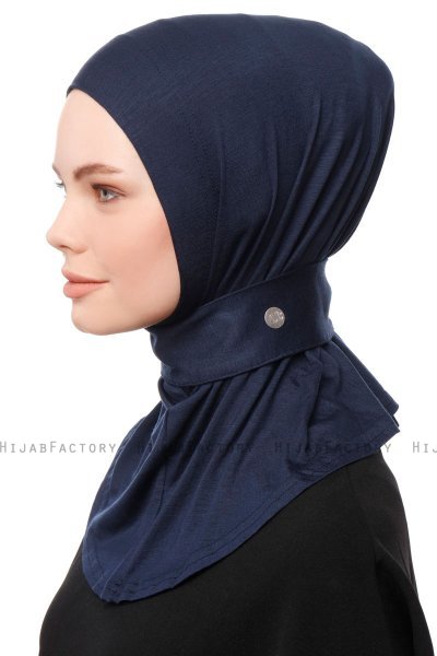 Zeliha - Marineblå Praktisk Viskos Hijab