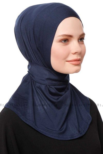 Zeliha - Marineblå Praktisk Viskos Hijab