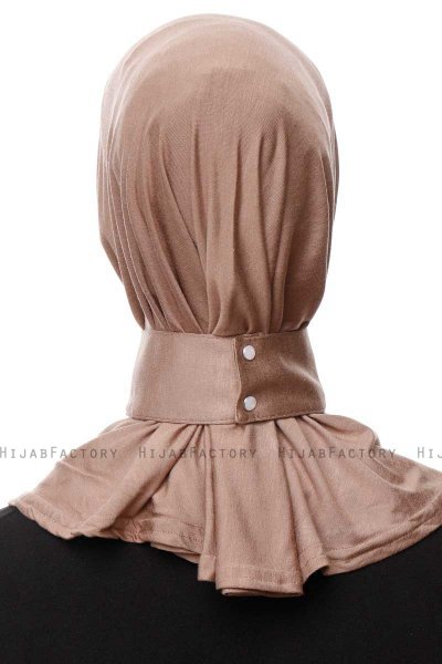Zeliha - Mørk Taupe Praktisk Viskos Hijab
