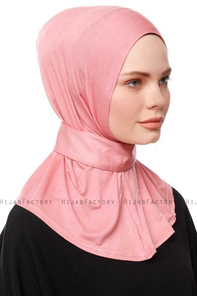 Zeliha - Mørk Rosa Praktisk Viskos Hijab