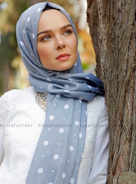 Zinera - Grå Mønstret Hijab - Sal Evi