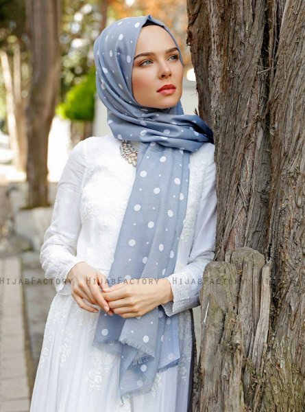 Zinera - Grå Mønstret Hijab - Sal Evi