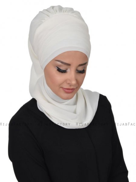 Zoe Creme Chiffon Turban Ayse Turban 322812d
