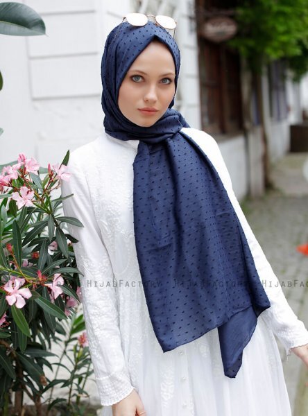 Malika - Marineblå Hijab - Sal Evi